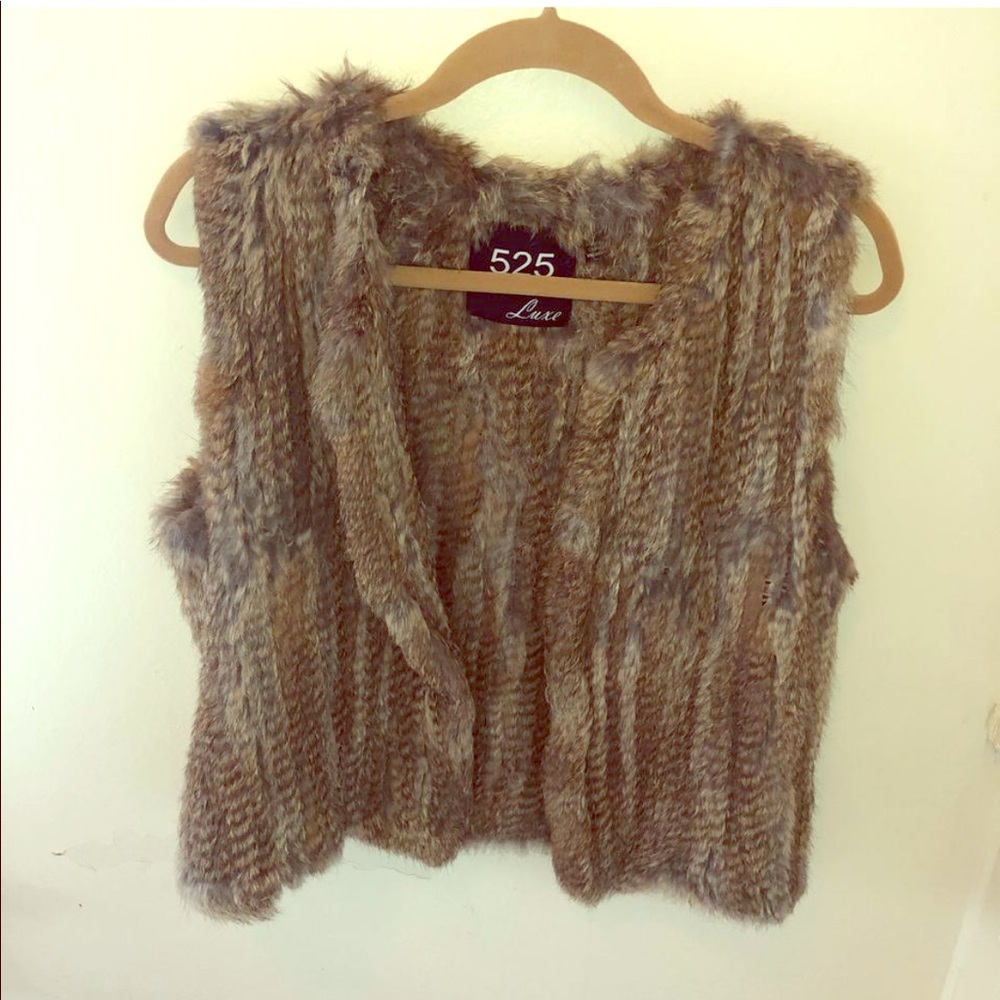 525 America Luxe Rabbit Fur Vest